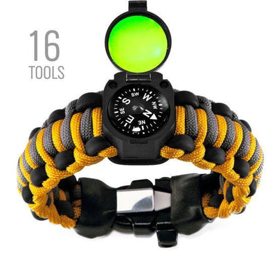 16 tool survival kit on your wrist Adventure paracord bracelet