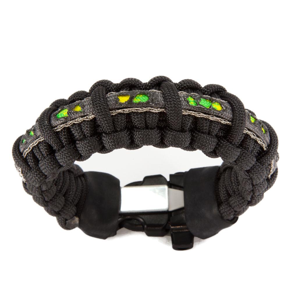 Zombie bracelet toxic with decomposing zombie flesh and barbed wire appearance