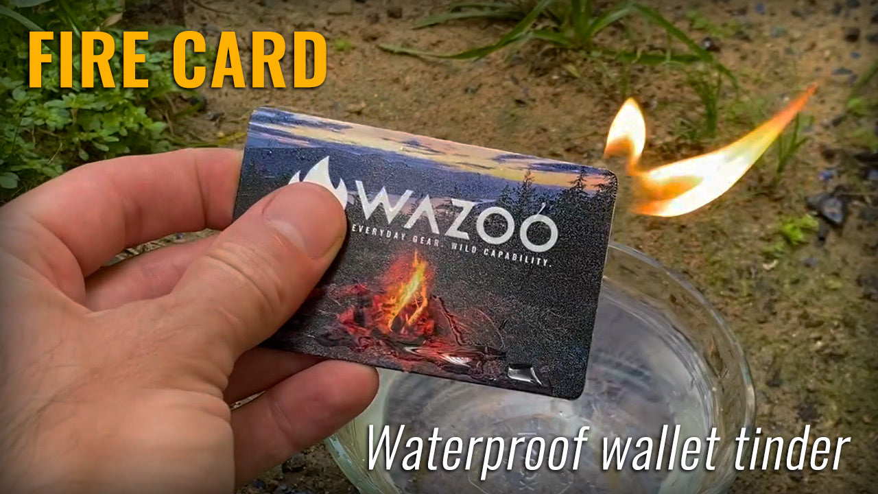 FireCard ™ | A Credit Card Size Fire Starter | Wazoo Gear