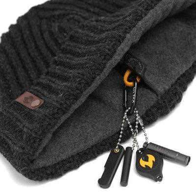 Wazoo Cache Beanie pocket with dummy cord for attaching gear