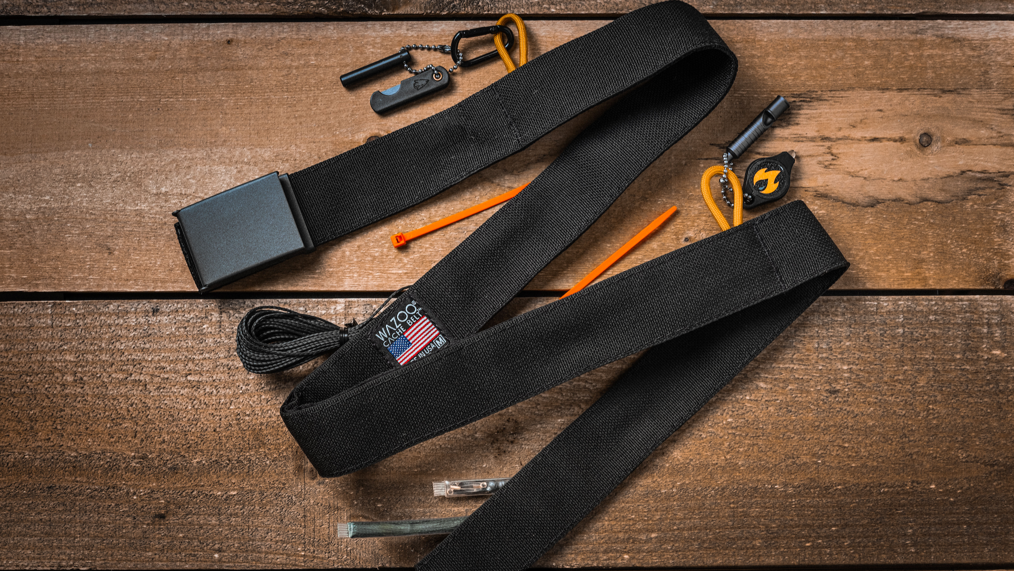 Cache Belt with Hidden Pocket