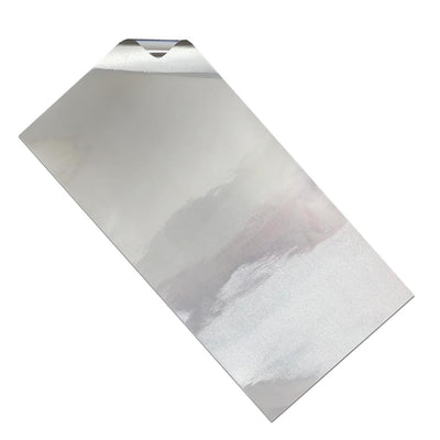Unrolled 6x12 inch piece of industrial aluminum foil for survival kits