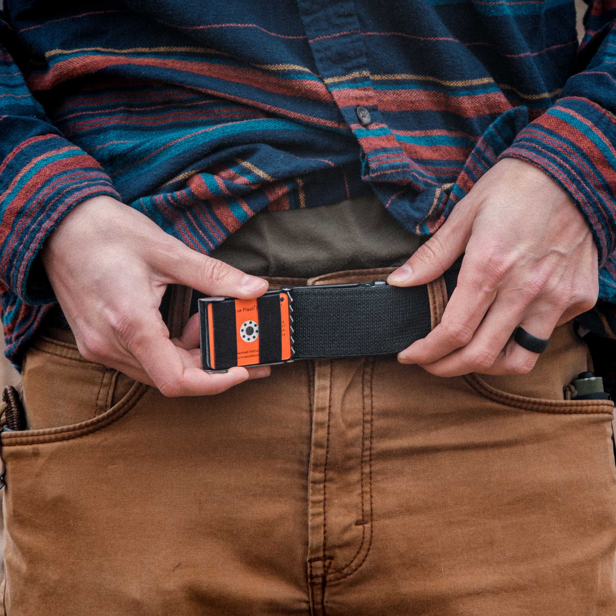 Cache Belt with Hidden Pocket (Black)