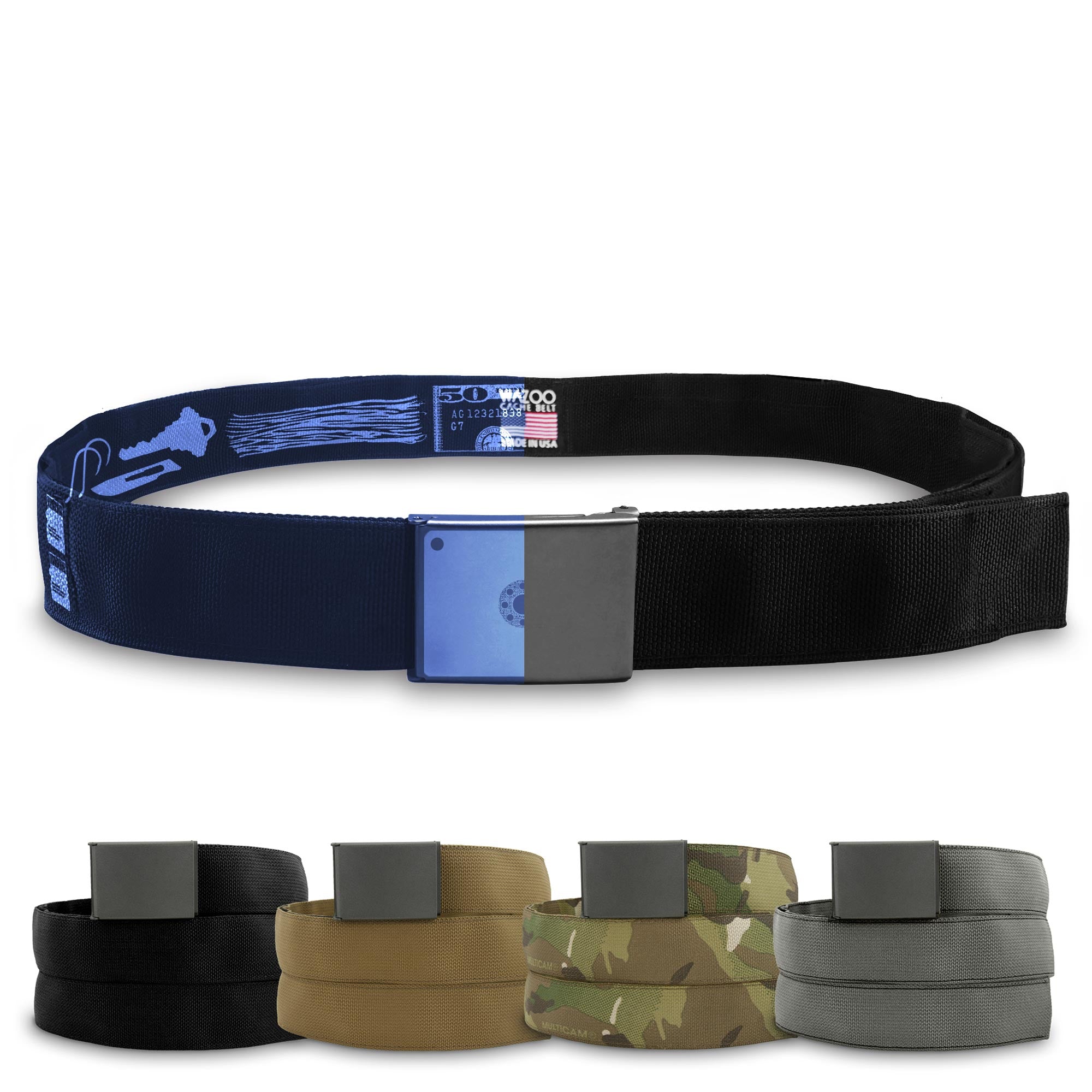 Cache Belt with Hidden Pocket