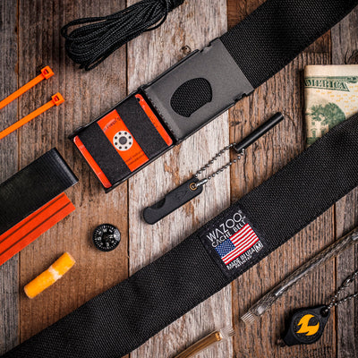 Cache Belt with Hidden Pocket