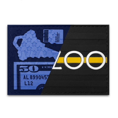 x-ray view of patch that shows a key, money, and SIM card being stored in the pocket of the patch