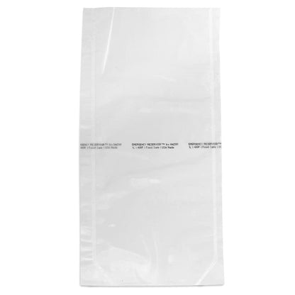 Wazoo Emergency Reservoir survival water bag laid flat on white background