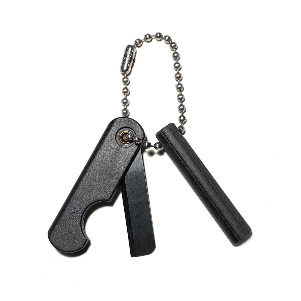 Ceramic folding blade and ferro rod on USA made bead chain