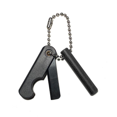 Ceramic folding blade and ferro rod on USA made bead chain