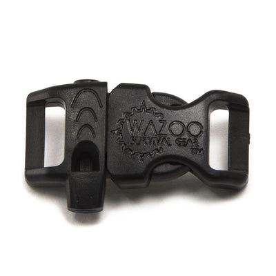 closed buckle with ceramic scraper whistle used for survival bracelets