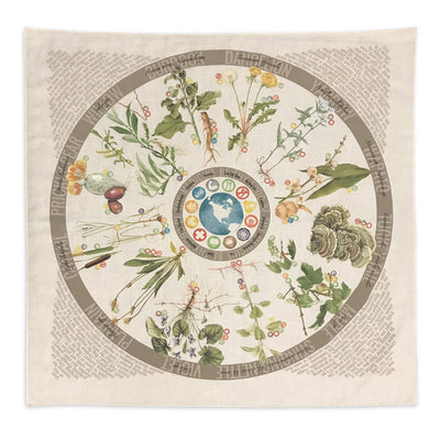 Wild edible and medicinal plant bandana for foraging by Wazoo