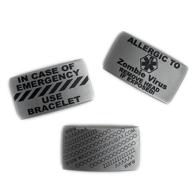 Custom engraved stainless steel tags to fit paracord bracelets