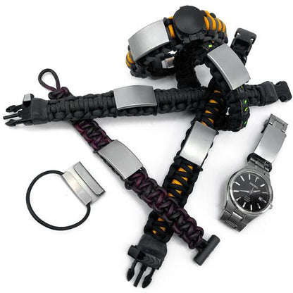 Stainless steel ID tags to fit any watch or paracord bracelet